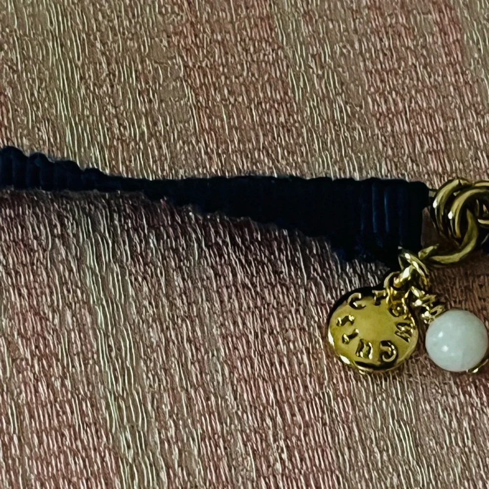 Crewcuts blue floral necklace with grosgrain ribbon tie